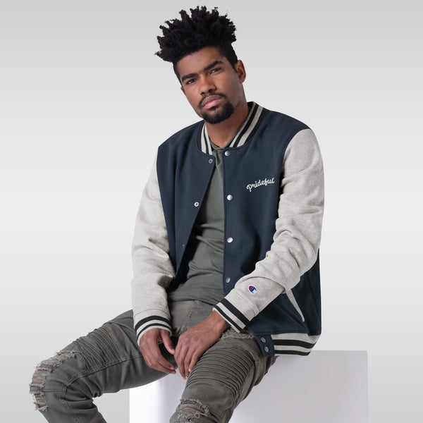 Prideful Embroidered Champion Bomber Jacket