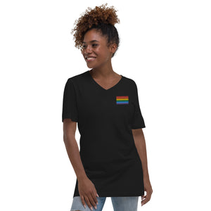 Rainbow Pride Short Sleeve V-Neck T-Shirt