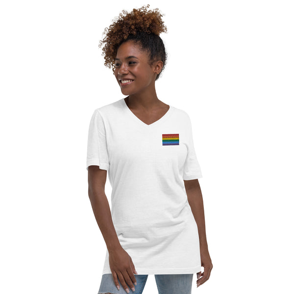 Rainbow Pride Short Sleeve V-Neck T-Shirt